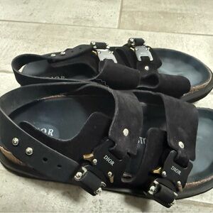 Dior/Birkenstock Black Sandals